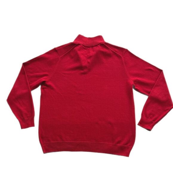 Amazon Essentials Men's Medium Weight Red 1/4 Zip Sweater Sz Large NWT - Picture 7 of 7